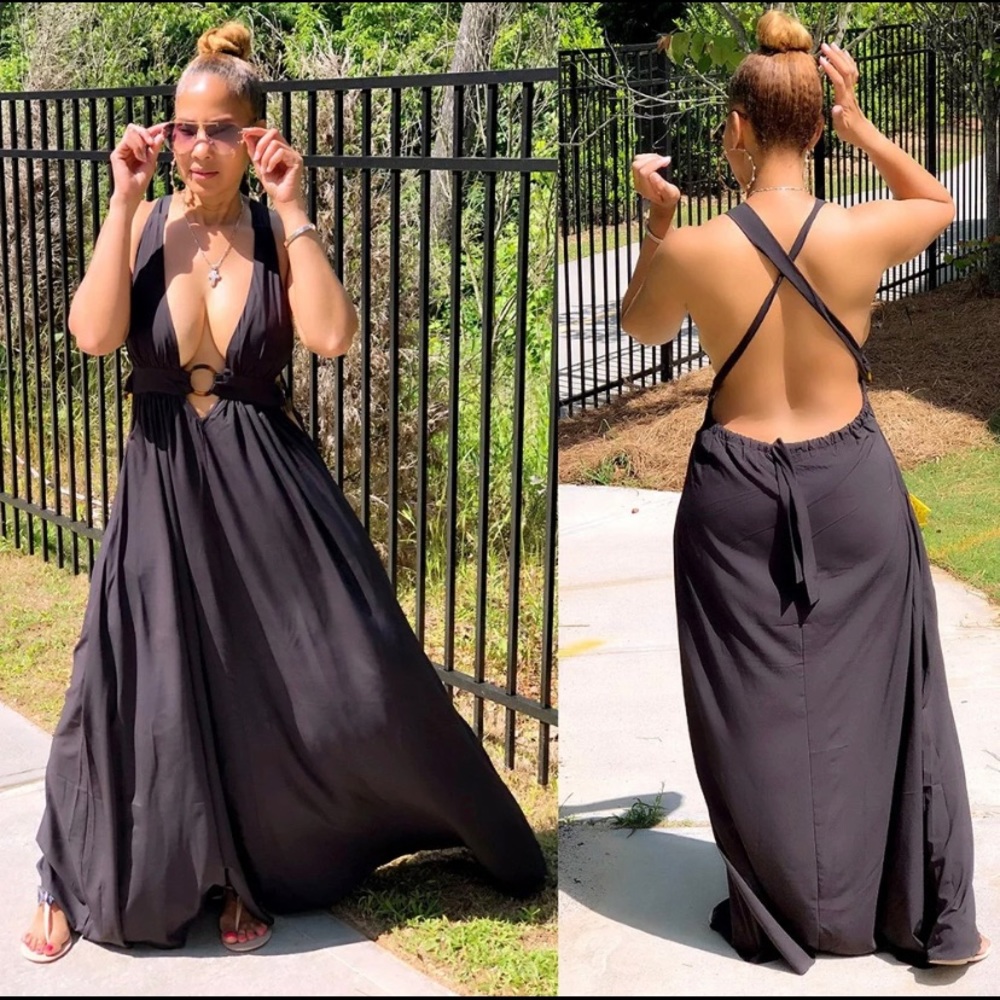 Cross back dress